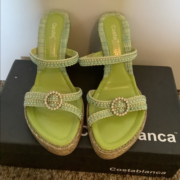 COSTABLANCA MADE IN SPAIN ADELIA WEDGE SANDALS - Picture 1 of 10